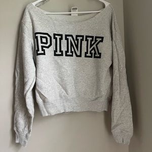 Off the shoulder PINK sweatshirt
